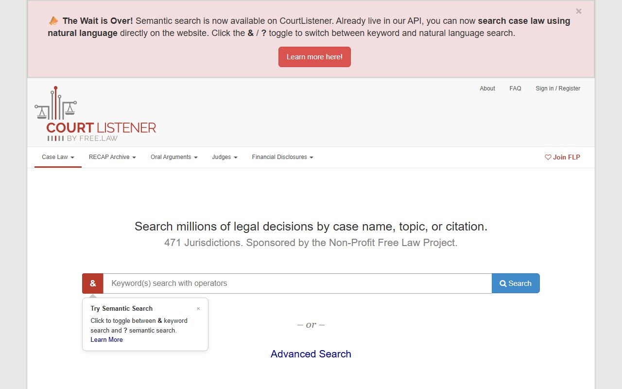 CourtListener free legal research that may include Will County federal records
